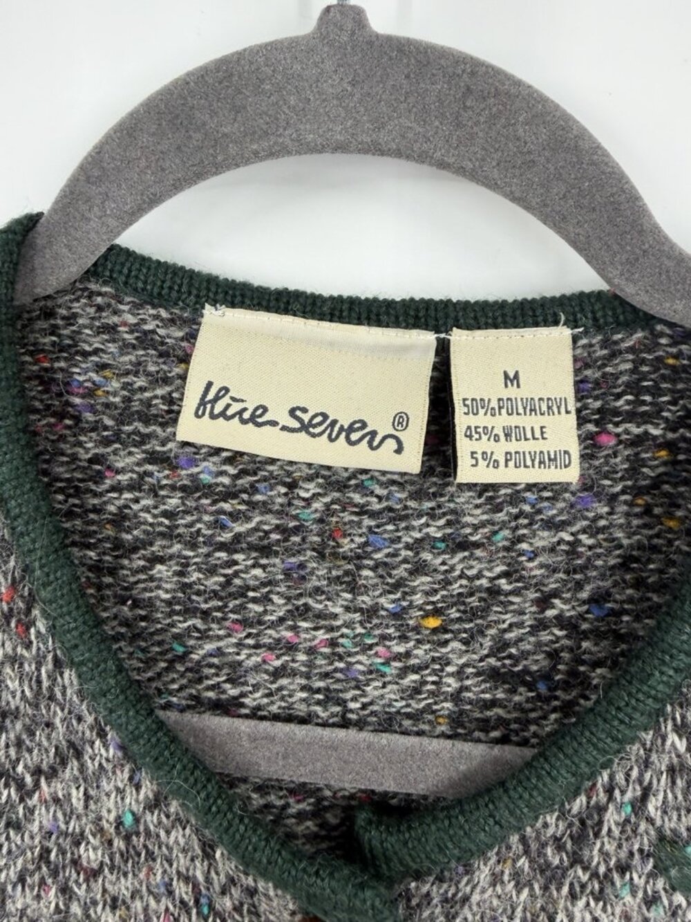 FLIRE SEVEN Women's Vintage Bavarian Folk Grandma Wool Blend Sweater Vest MD - Picture 4 of 5